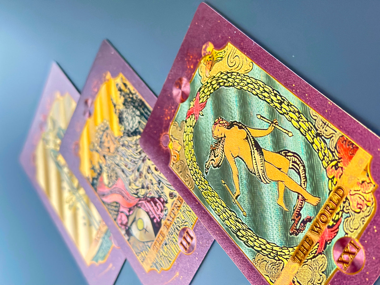 ĀŚANSĀ - Tarotdeck Lila/Gold Geschenkbox